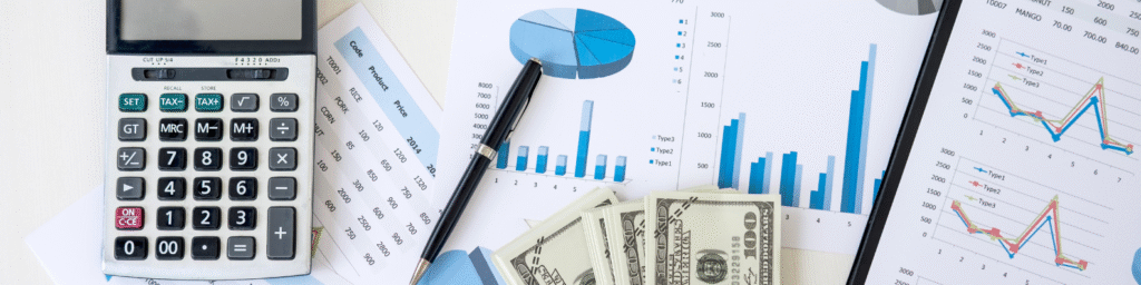 charts and calculator financial linkedin banner 