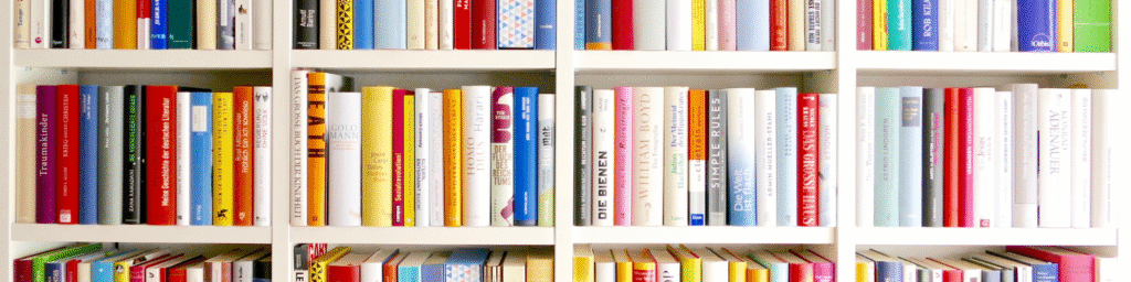 Stacked books with clean covers